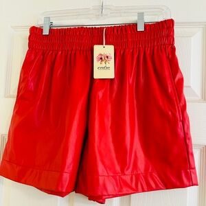 Vibrant Red Shorts